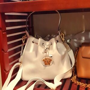 EUC Versace La Medusa Bucket Hobo White Tote Bag